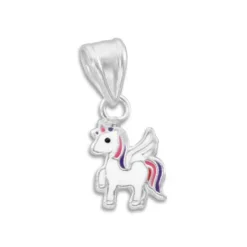 Anhänger Für Kinder|Silber Anhänger|Elfen Schmuck Alicorn Anhänger geflügeltes Einhorn 925 Silber