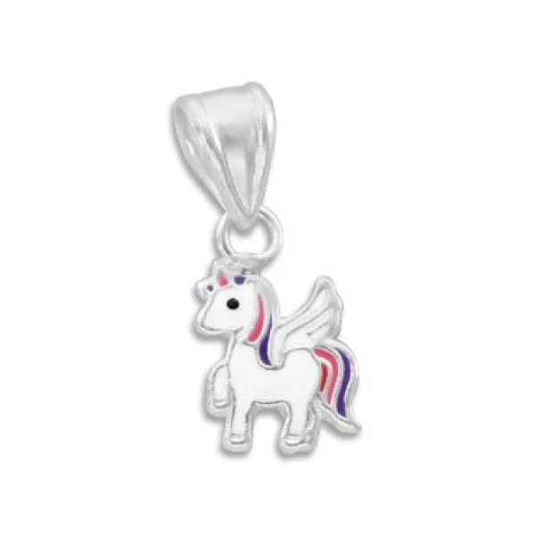 Anhänger Für Kinder|Silber Anhänger|Elfen Schmuck Alicorn Anhänger geflügeltes Einhorn 925 Silber