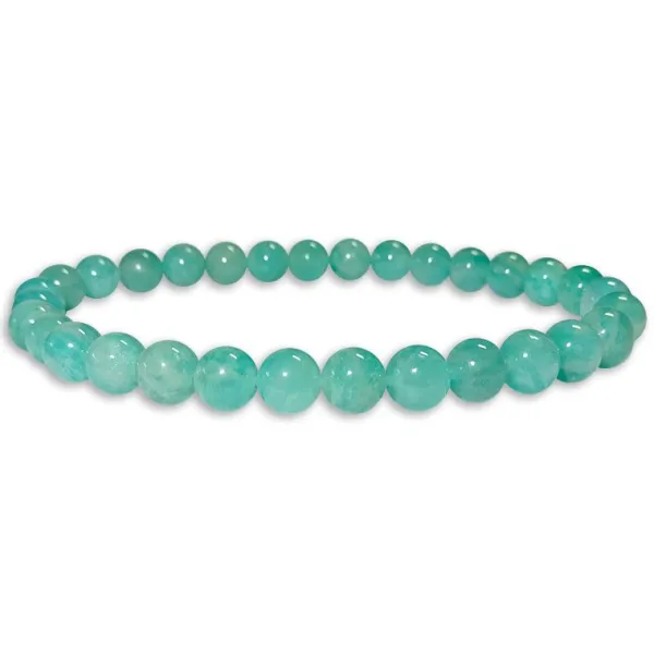 Damenarmbänder|Kugelarmbänder|Elfen Schmuck Amazonit Kugel Armband 6 mm 19,5 cm