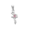 Anhänger Für Kinder|Silber Anhänger|Elfen Schmuck Anhänger Ballerina Tänzerin mit rosa Kleid 925 Silber
