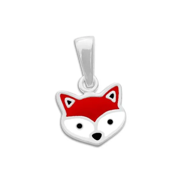 Anhänger Für Kinder|Silber Anhänger|Elfen Schmuck Anhänger Fuchs lackiert 925 Silber