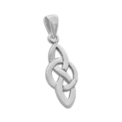 Anhänger Für Damen|Silber Anhänger|Elfen Schmuck Anhänger keltischer Infinity Knoten glänzend 925 Silber