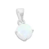 Anhänger Für Damen|Silber Anhänger|Elfen Schmuck Anhänger Opal mit Krappenfassung 8 mm 925 Silber
