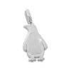 Anhänger Für Kinder|Anhänger Für Damen|Elfen Schmuck Anhänger Pinguin teilmattiert 925 Silber