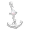 Anhänger Für Damen|Silber Anhänger|Elfen Schmuck Anker Anhänger mit weißem Opal 925 Silber