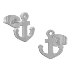 Ohrstecker|Ohrstecker|Elfen Schmuck Anker Ohrstecker Edelstahl silber
