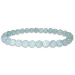 Damenarmbänder|Kugelarmbänder|Elfen Schmuck Aquamarin Kugel Armband 6 mm 19,5 cm