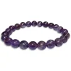 Damenarmbänder|Kugelarmbänder|Elfen Schmuck Armband Amethyst Kugeln dunkel lila 8 mm 19,5 cm