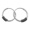 Creolen|Creolen|Elfen Schmuck Bali Creolen 14 x 2 mm 925 Silber