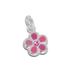 Anhänger Für Kinder|Silber Anhänger|Elfen Schmuck Blumen Anhänger rosa 925 Silber