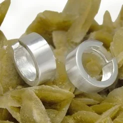 Klapp-creolen|Silber Klapp-Creolen|Elfen Schmuck Breite Herrenschmuck Klapp-Creolen mattiert 925 Silber