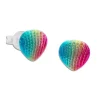 Ohrstecker|Ohrstecker|Elfen Schmuck Bunte Muschel Ohrstecker 8,5 x 7,5 mm 925 Silber