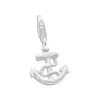 Silber Charms|Elfen Schmuck Charm Anhänger Anker mit Seil 925 Silber
