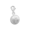 Silber Charms|Elfen Schmuck Charm Anhänger Fußball mattiert 925 Silber