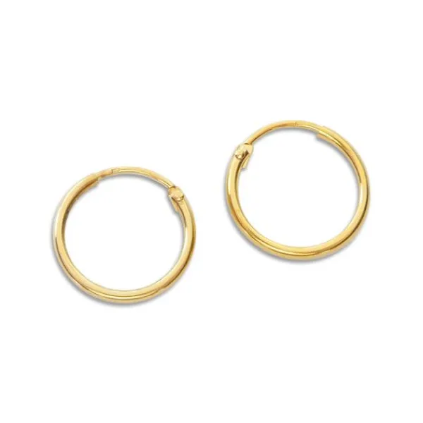 Creolen|Creolen|Elfen Schmuck Creolen 333 Gold 13 mm