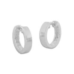Klapp-creolen|Klapp-creolen|Elfen Schmuck Creolen mattiert 11 x 3,5 mm 925 Silber