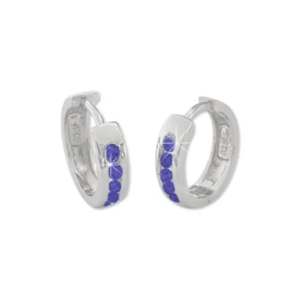 Klapp-creolen|Klapp-creolen|Elfen Schmuck Creolen mit safir blauen Steinen 925 Silber