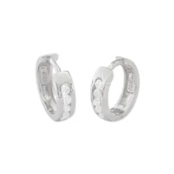 Klapp-creolen|Klapp-creolen|Elfen Schmuck Creolen mit weißen Strass Steinen 925 Silber