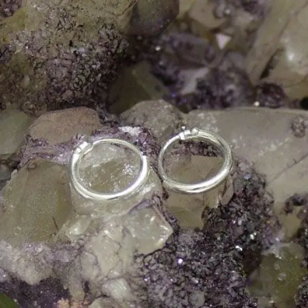 Creolen|Creolen|Elfen Schmuck Creolen 925 Silber 8 mm