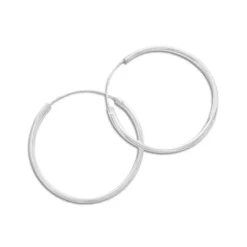 Creolen|Silber Creolen|Elfen Schmuck Creolen 925 Silber 25 x 1,5 mm