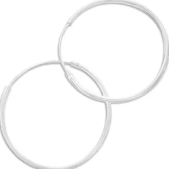 Creolen|Silber Creolen|Elfen Schmuck Creolen 925 Silber 60 x 1,5 mm