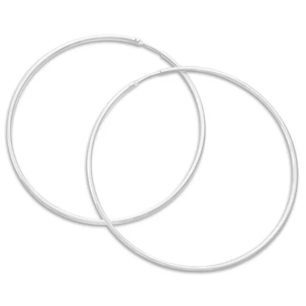 Creolen|Silber Creolen|Elfen Schmuck Creolen 57 x 1,5 mm 925 Silber