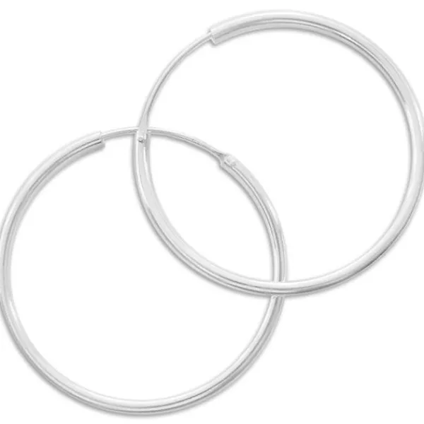 Creolen|Silber Creolen|Elfen Schmuck Creolen 60 x 2 mm 925 Silber
