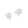 Ohrstecker|Silber Ohrstecker|Elfen Schmuck Delphin Ohrstecker mit aqua blauen Strass Steinen 925 Silber