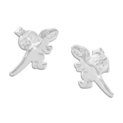Ohrstecker|Silber Ohrstecker|Elfen Schmuck Dinosaurier Ohrstecker T-Rex glänzend 925 Silber