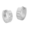 Klapp-creolen|Klapp-creolen|Elfen Schmuck Edelstahl Creolen silber glänzend 13 x 4 mm