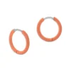 Klapp-creolen|Klapp-Creolen|Elfen Schmuck Edelstahl Creolen 16 x 2 mm mit Überzug in neon orange