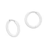 Klapp-creolen|Klapp-creolen|Elfen Schmuck Edelstahl Creolen 16 x 2 mm mit Überzug in weiß
