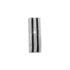 Anhänger Für Herren|Edelstahl Anhänger|Elfen Schmuck Edelstahl Herren Anhänger mit 2 schwarzen Rillen und Zirkonia