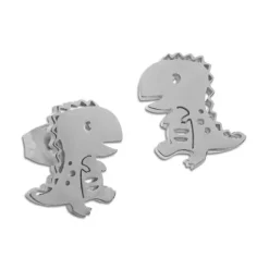 Ohrstecker|Ohrstecker|Elfen Schmuck Edelstahl Ohrringe Ohrstecker Dinosaurier silber