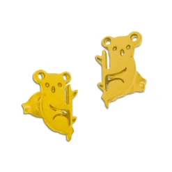 Ohrstecker|Ohrstecker|Elfen Schmuck Edelstahl Ohrringe Ohrstecker Koala goldfarben