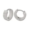Klapp-creolen|Klapp-creolen|Elfen Schmuck Edelstahl Ohrschmuck Klapp Kreolen 13 x 4 mm mattiert