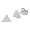 Ohrstecker|Ohrstecker|Elfen Schmuck Edelstahl Ohrstecker Dreieck glänzend 6 mm