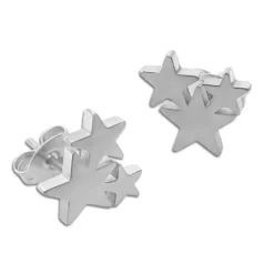 Ohrstecker|Ohrstecker|Elfen Schmuck Edelstahl Ohrstecker 3er Stern 10,5 mm