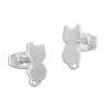 Ohrstecker|Ohrstecker|Elfen Schmuck Edelstahl Ohrstecker Katze silber
