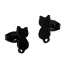 Ohrstecker|Ohrstecker|Elfen Schmuck Edelstahl Ohrstecker Katze schwarz
