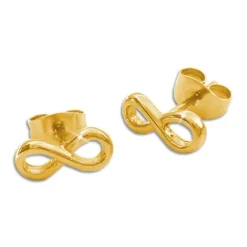 Ohrstecker|Ohrstecker|Elfen Schmuck Edelstahl Ohrstecker Unendlichkeit goldfarben