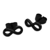 Ohrstecker|Ohrstecker|Elfen Schmuck Edelstahl Ohrstecker Unendlichkeit schwarz