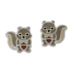 Ohrstecker|Silber Ohrstecker|Elfen Schmuck Eichhörnchen Ohrringe für Kinder 925 Silber
