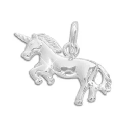 Anhänger Für Damen|Silber Anhänger|Elfen Schmuck Einhorn Anhänger 925 Silber
