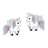 Ohrstecker|Silber Ohrstecker|Elfen Schmuck Einhorn Ohrstecker blau rosa lila 925 Silber