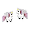 Ohrstecker|Silber Ohrstecker|Elfen Schmuck Einhorn Ohrstecker lila rosa rot 925 Silber