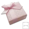 Anhänger Etuis|Ohrring Etuis|Elfen Schmuck Etui für Schmuck rosa mit Prägung 50 x 55 x 31 mm