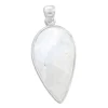 Anhänger Für Damen|Edelstein Anhänger In Silber|Elfen Schmuck Facettierter Mondstein Anhänger Tropfen gedreht 925 Silber Unikat