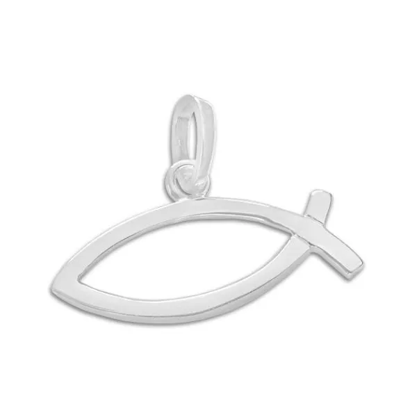 Anhänger Für Kinder|Anhänger Für Damen|Elfen Schmuck Fisch-Symbol Anhänger 925 Silber