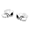 Ohrstecker|Ohrstecker|Elfen Schmuck Fußballschuh Ohrstecker lackiert 925 Silber